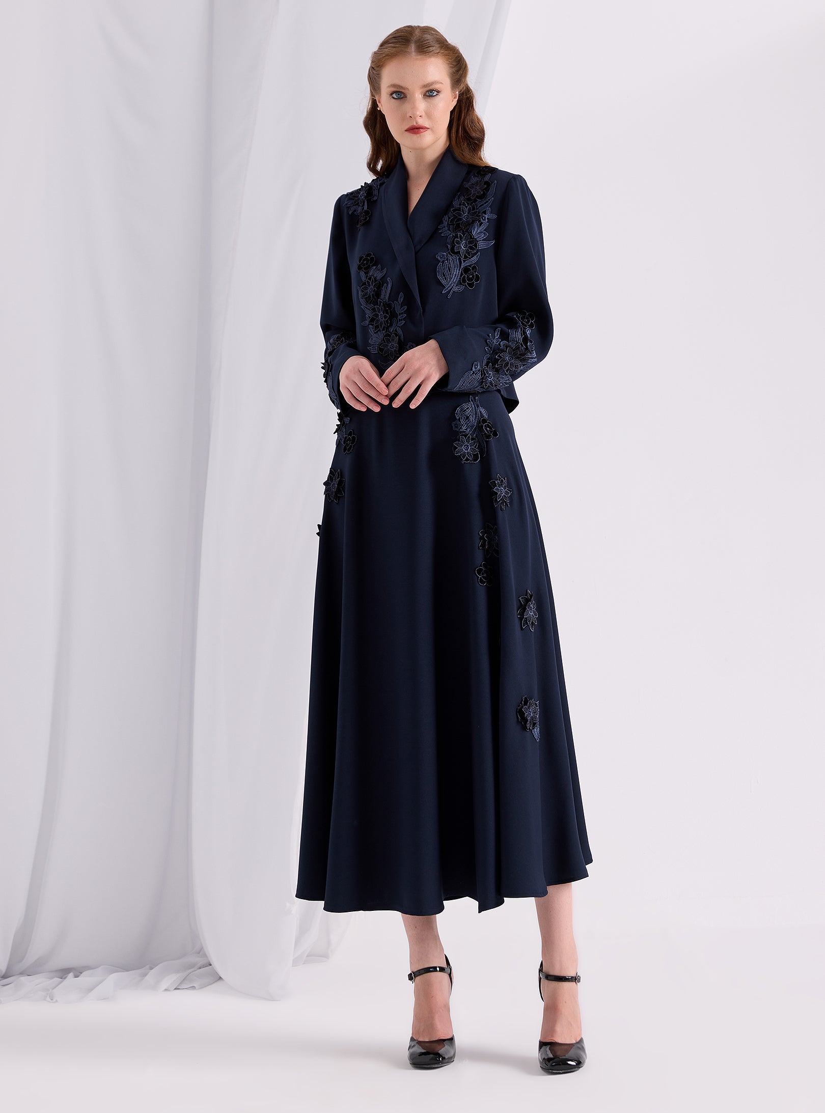 Embroidery Jacket & Skirt Set - Store WF