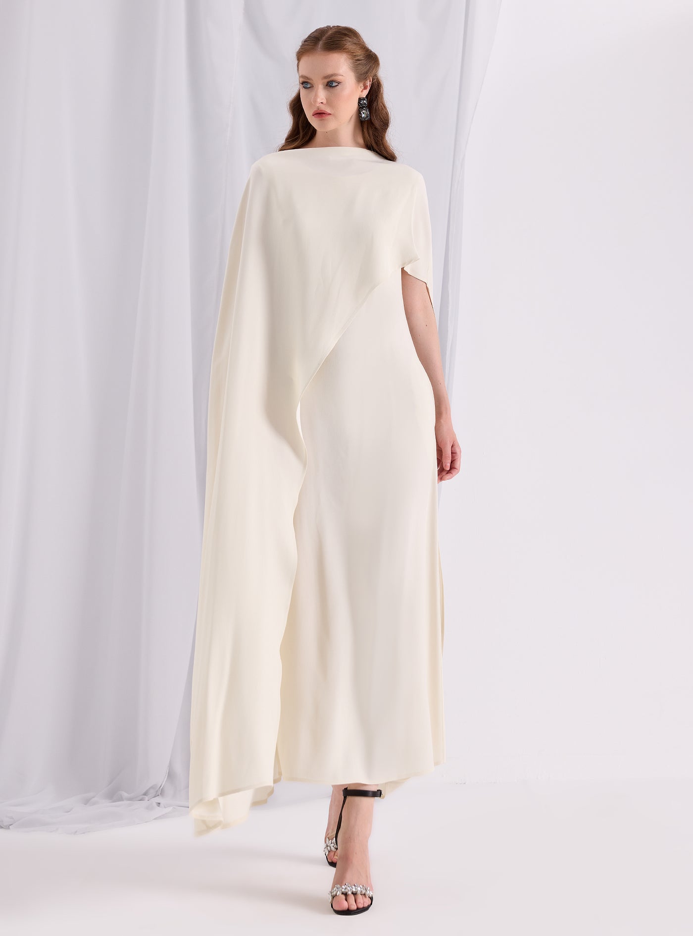 Off White Cape & Dress