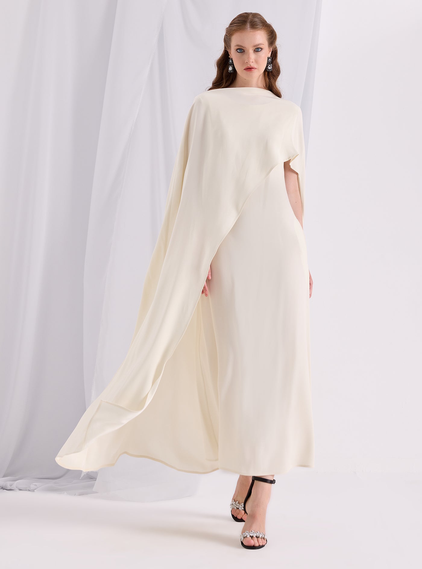 Off White Cape & Dress