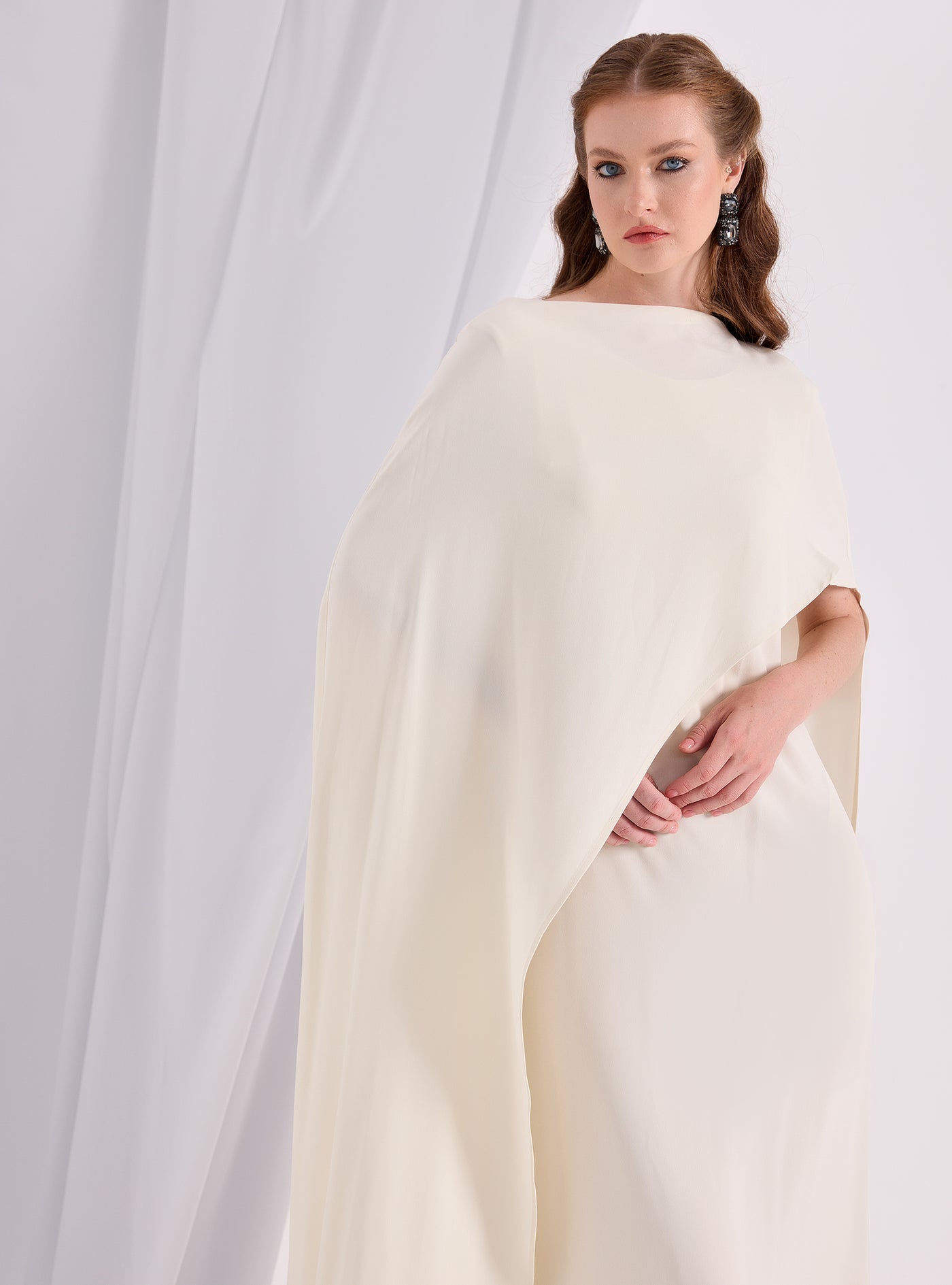 Off White Cape & Dress