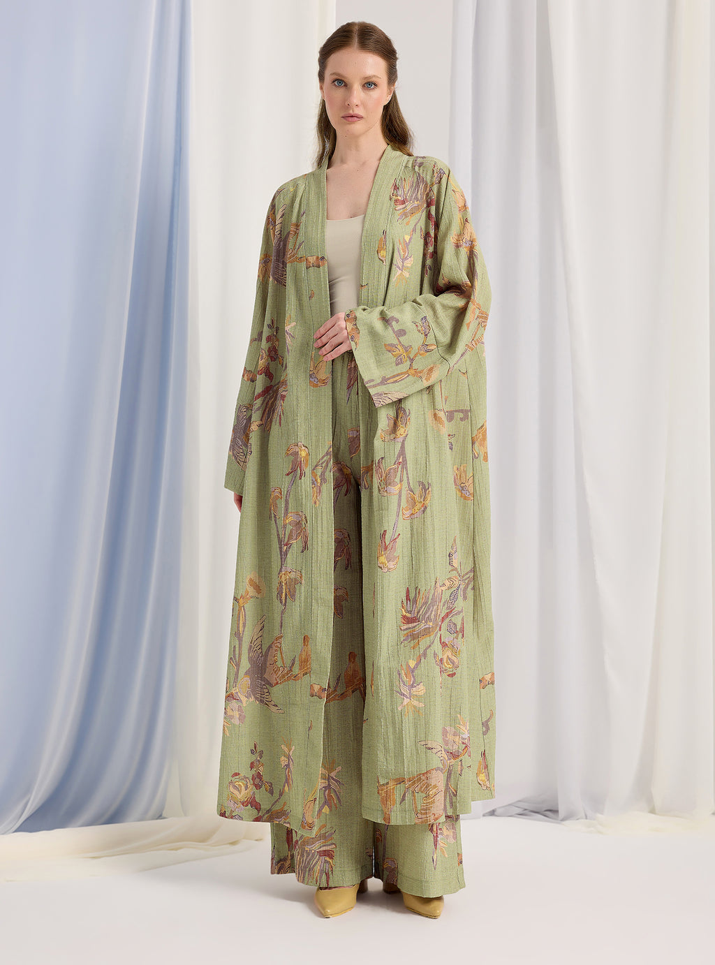 Green Kimono & Trouser Set - Store WF