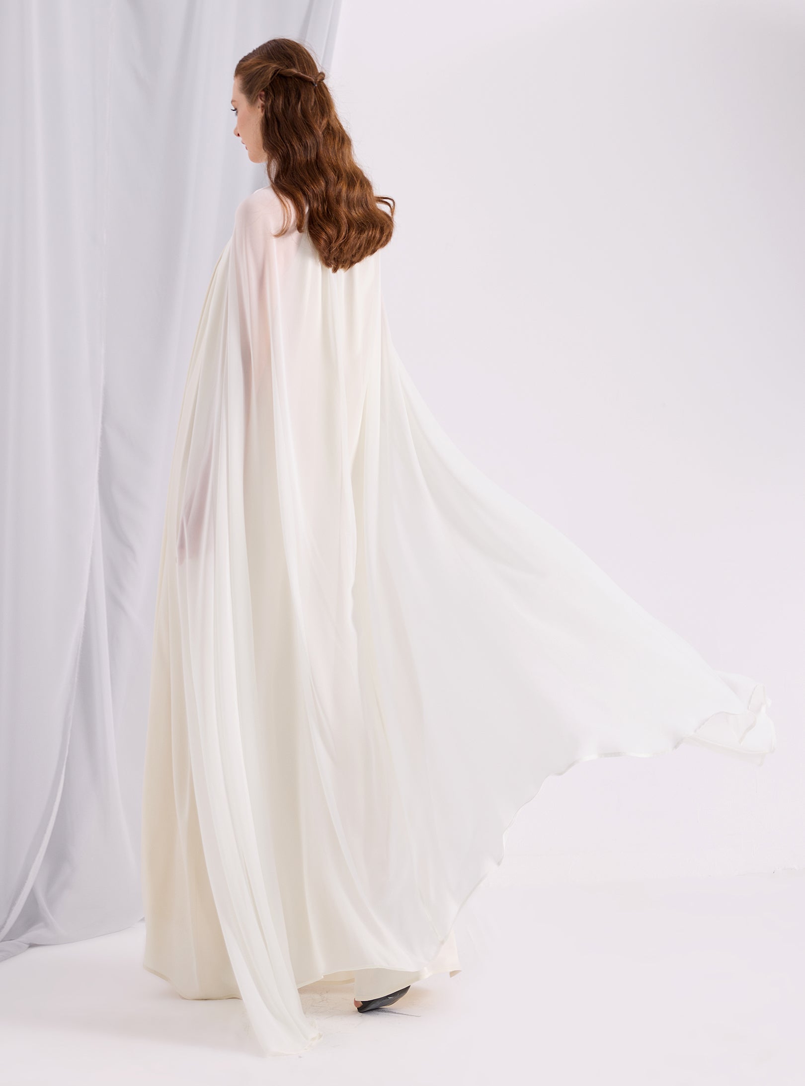 Off White Cape Dress - Store WF