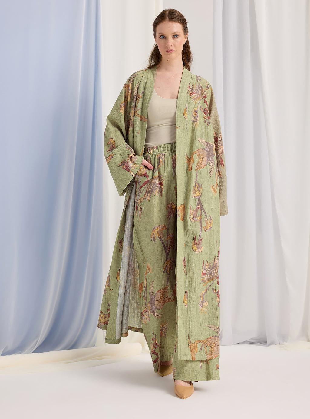 Green Kimono & Trouser Set - Store WF