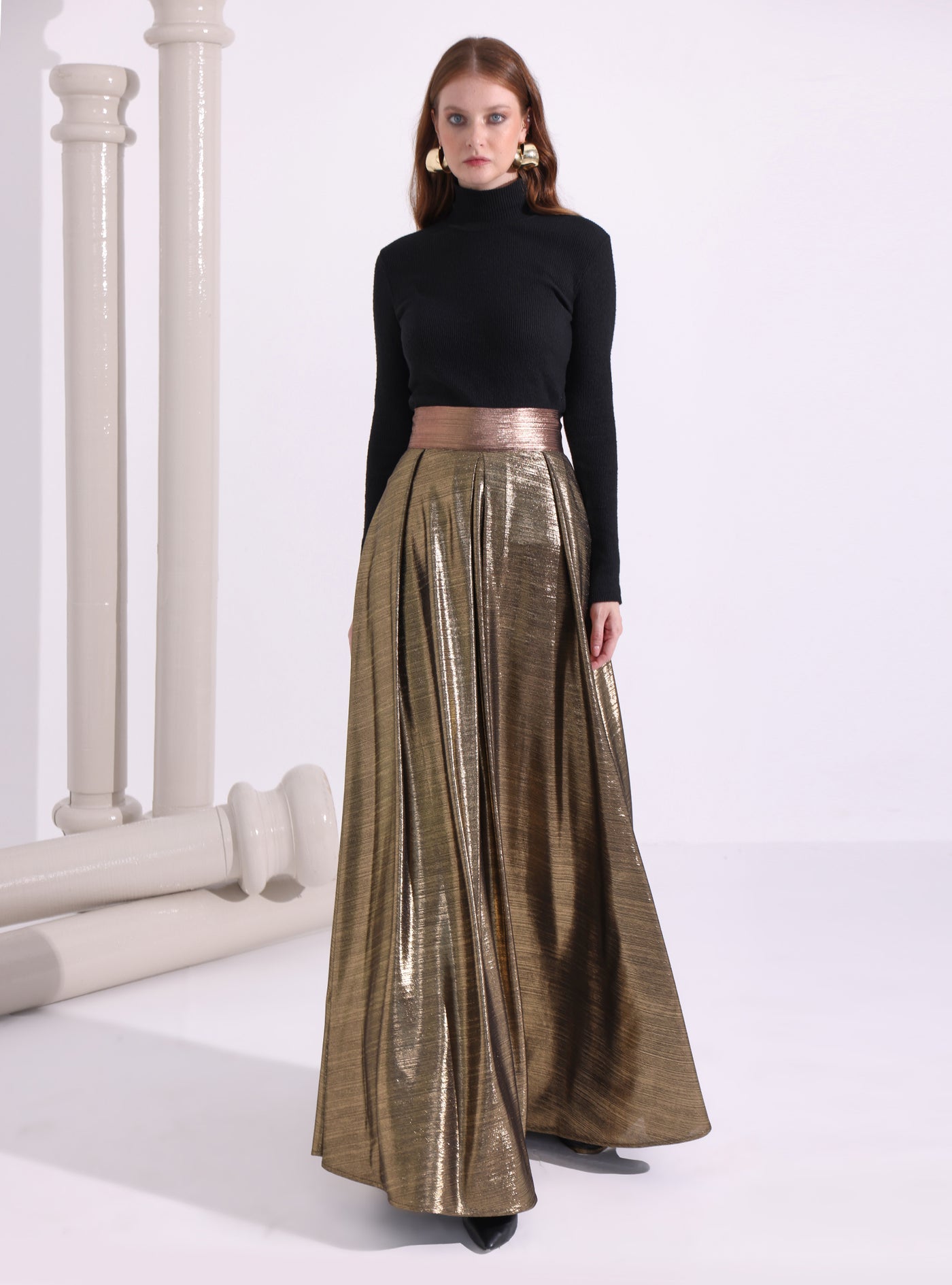 Gold Maxi Skirt