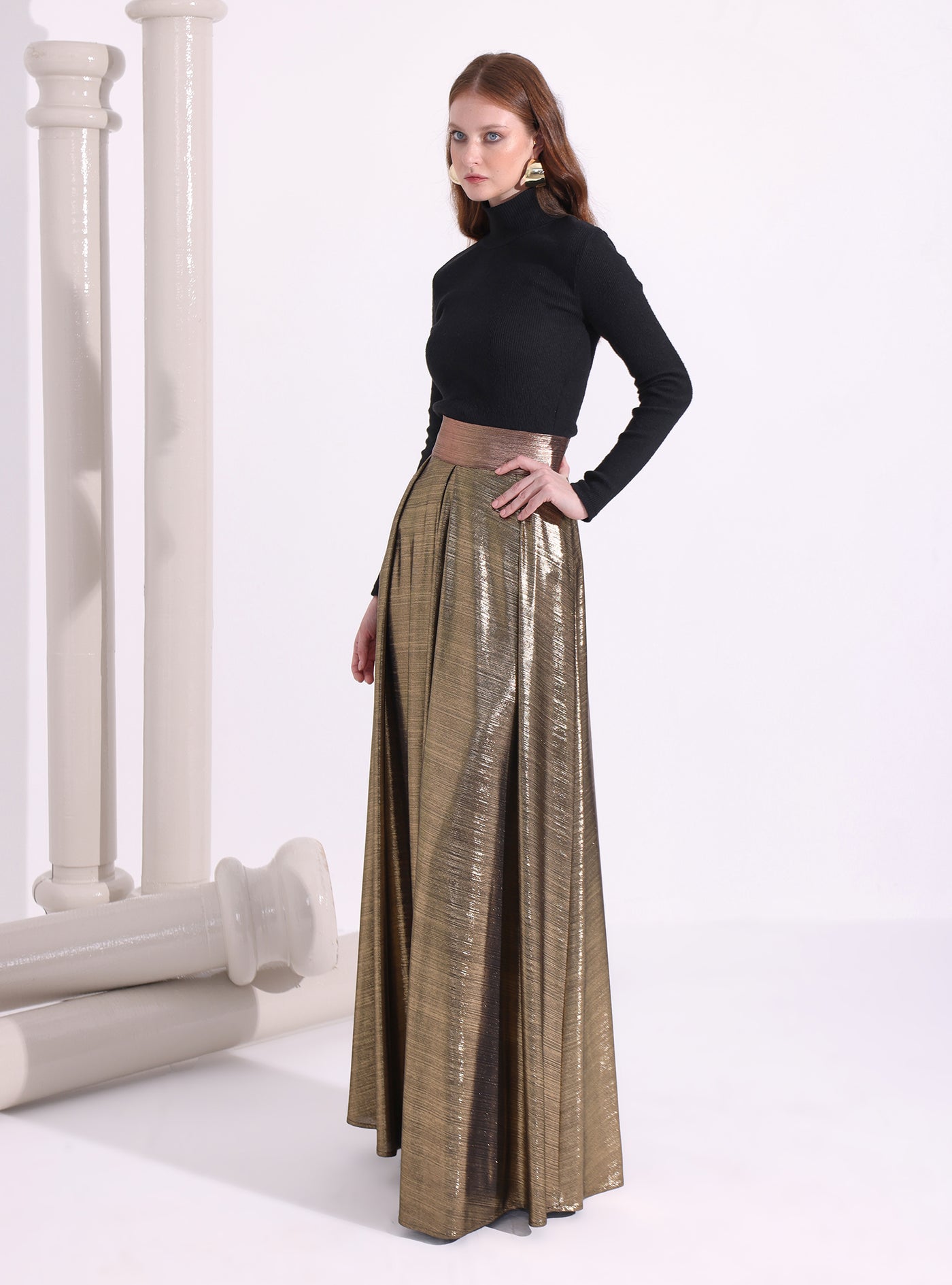 Gold Maxi Skirt