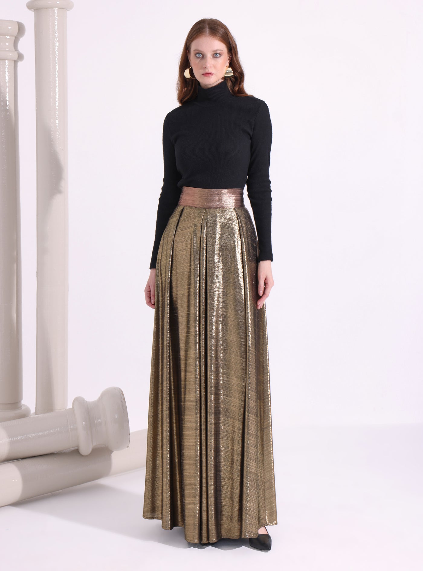 Gold Maxi Skirt