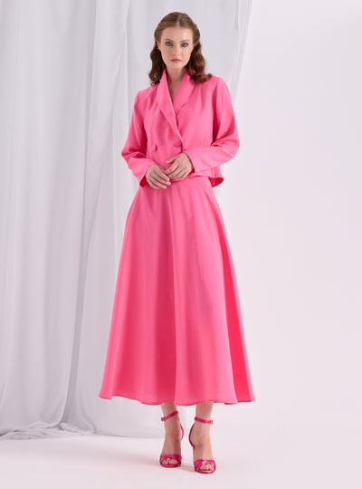 Pink Jacket & Skirt Set