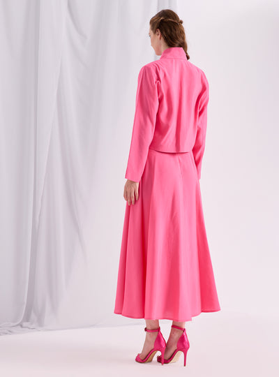 Pink Jacket & Skirt Set