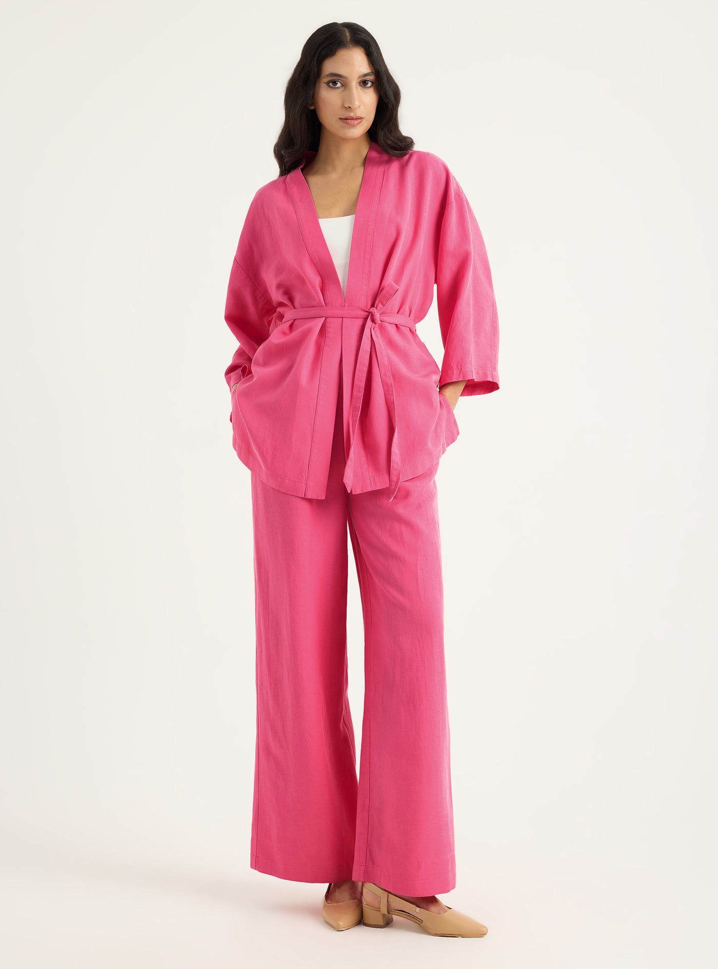 Kimono & Trouser Set Pink