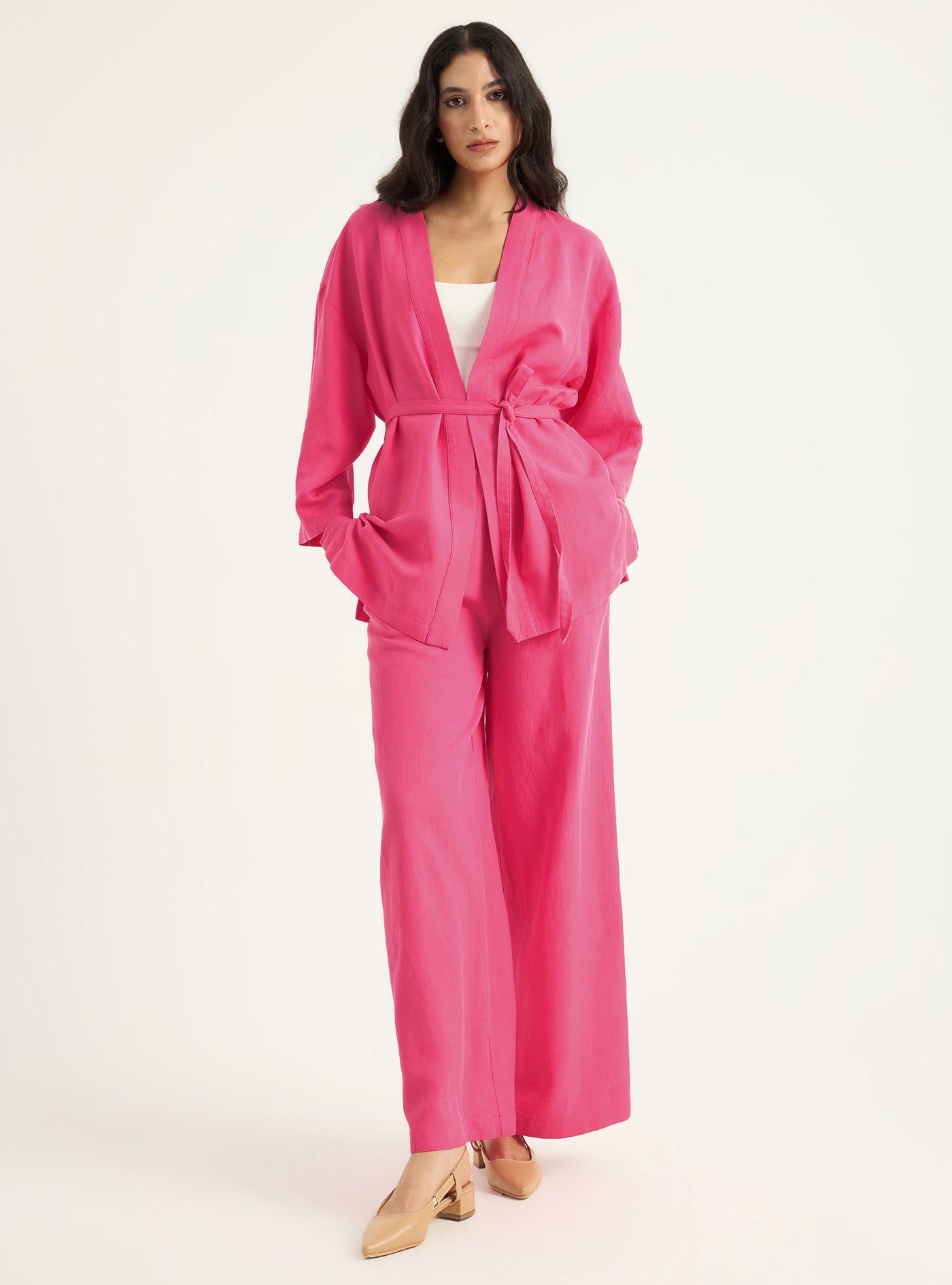 Kimono & Trouser Set Pink