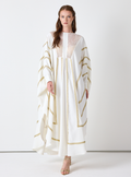 Royal Of White Kaftan with Golden Accents - Store WF
