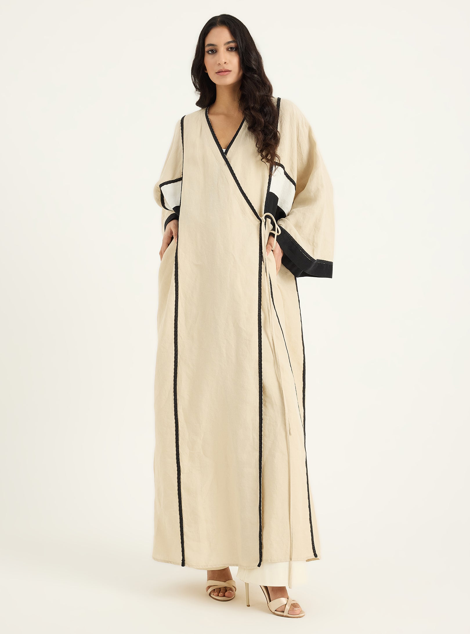 100% Washed Linen Abaya Kaftan - Store WF