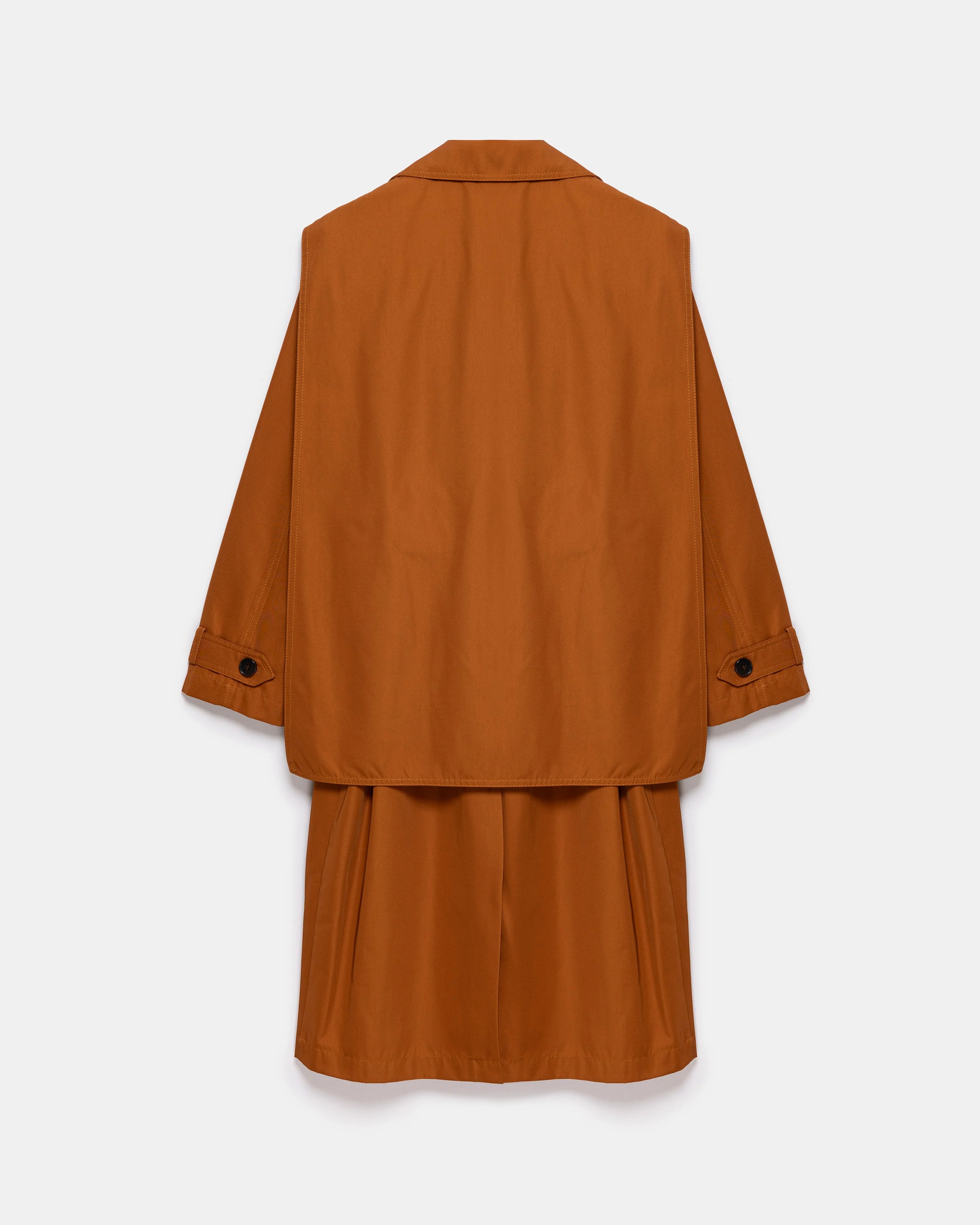 Cinnamon 2-in-1 Detachable Vest Trench Coat - Store WF