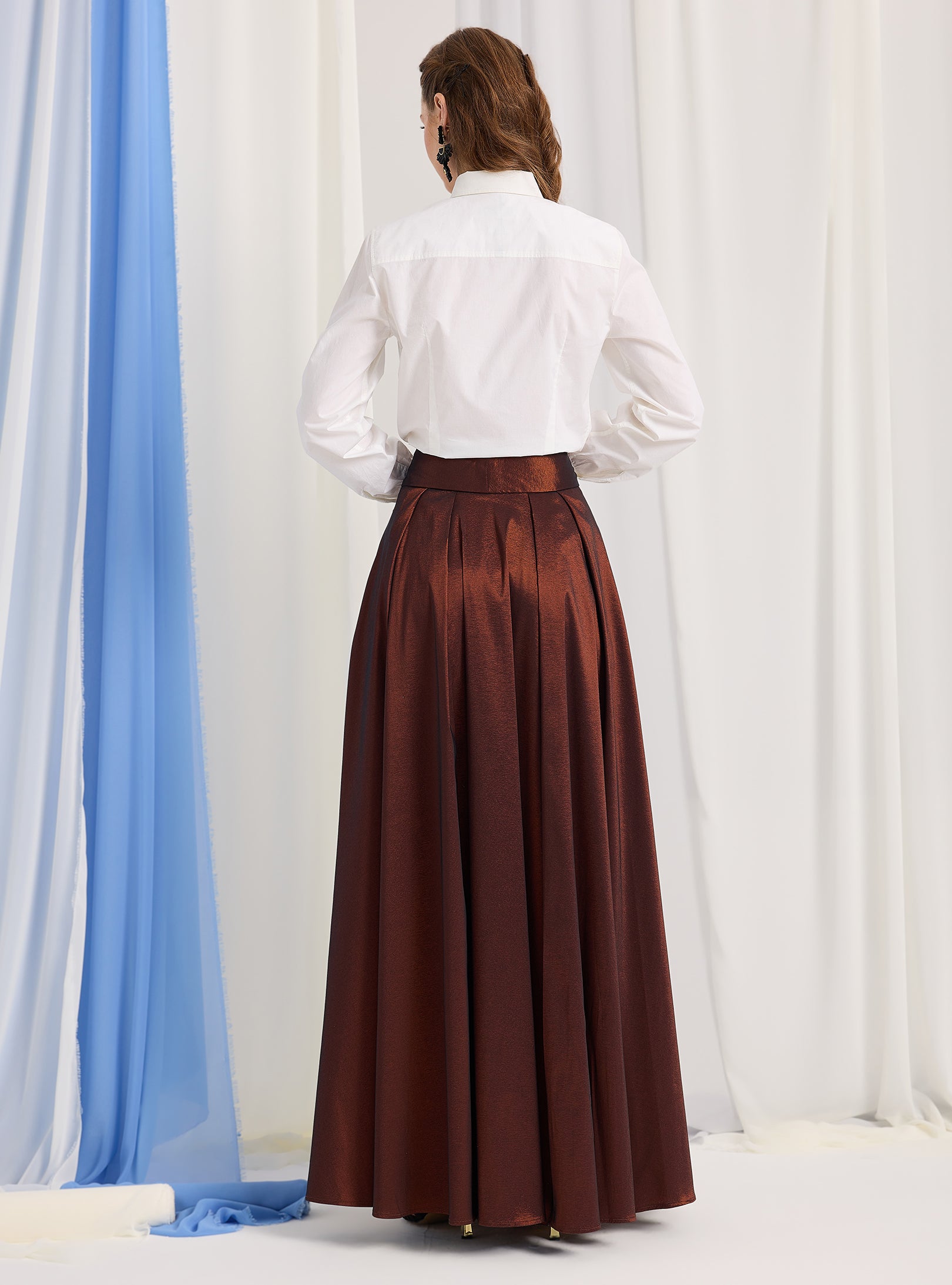 【新品タグ付き】Arc Tuck Balloon Skirt Bronze S Arc Tuck Balloon Skirt – L'AUBE BLANC