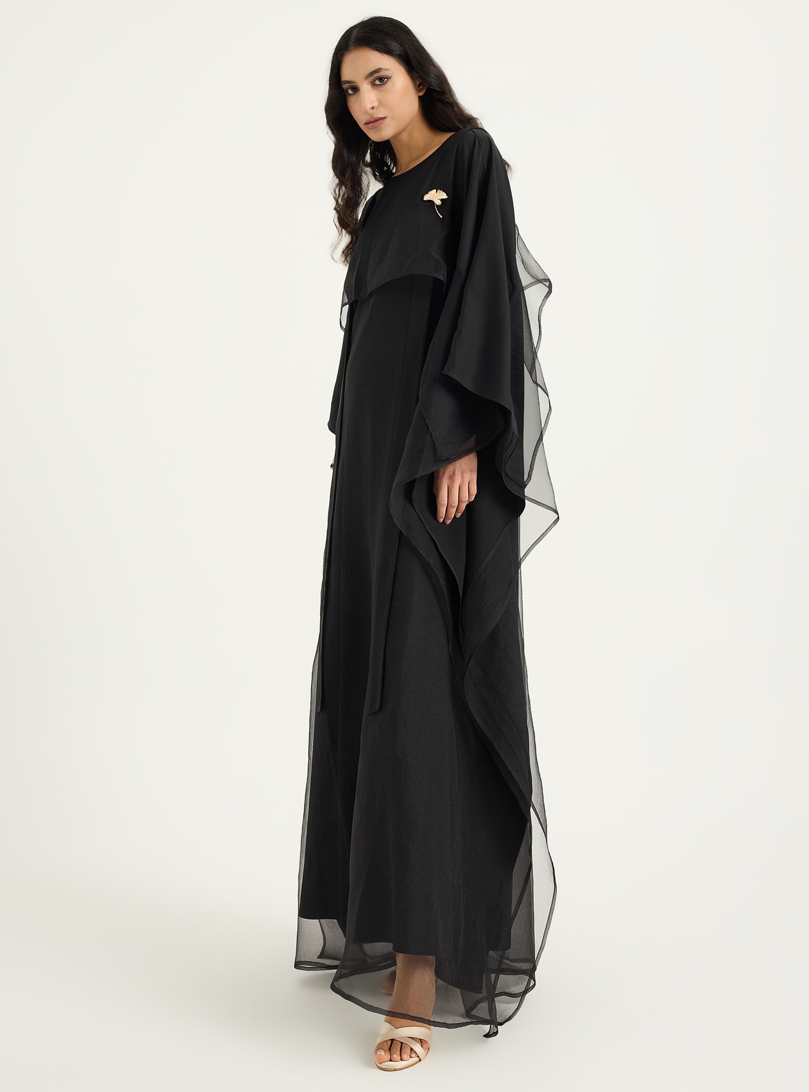 Mint Organza Double Layer Kaftan Dress - Store WF