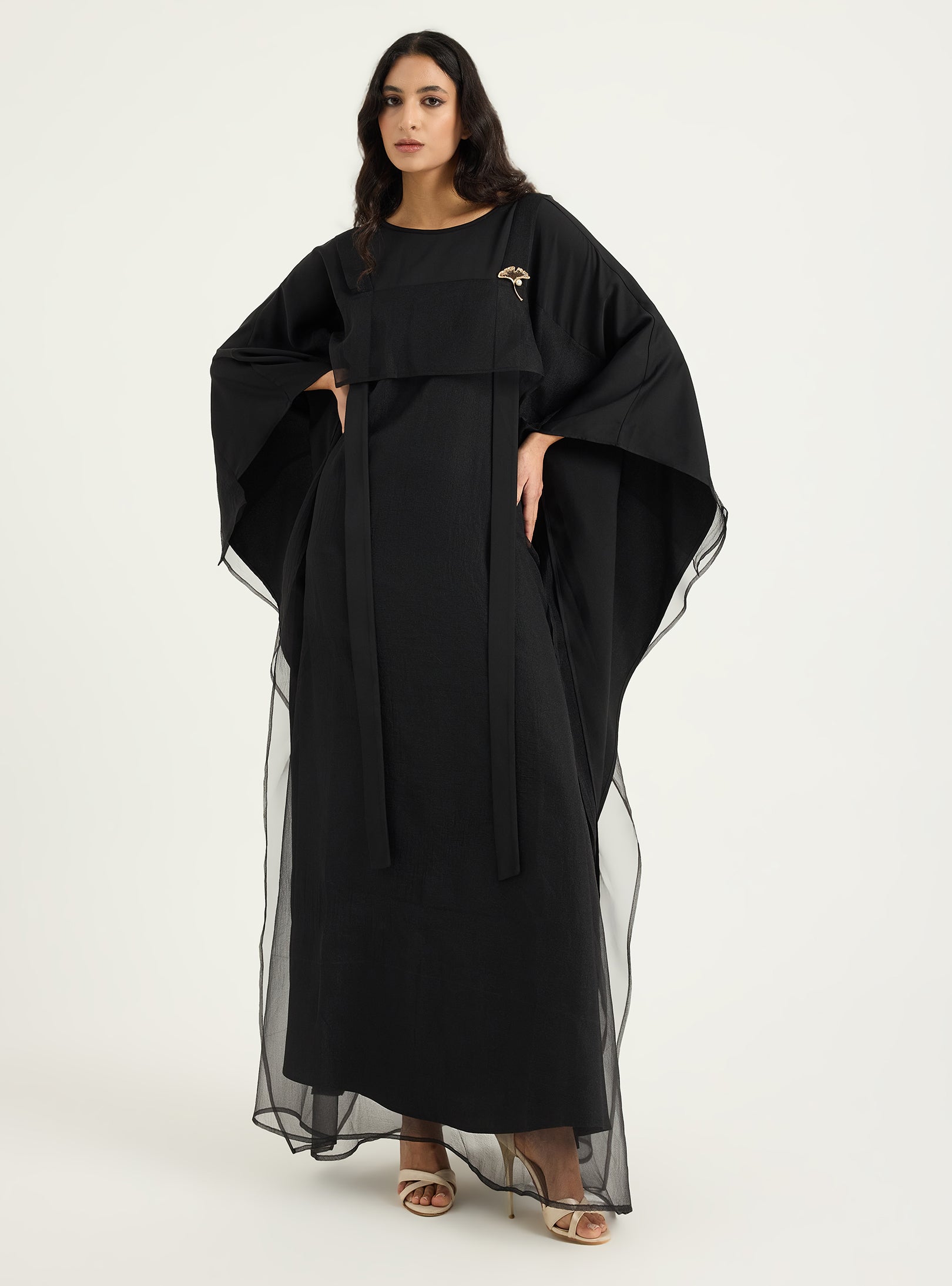Mint Organza Double Layer Kaftan Dress - Store WF