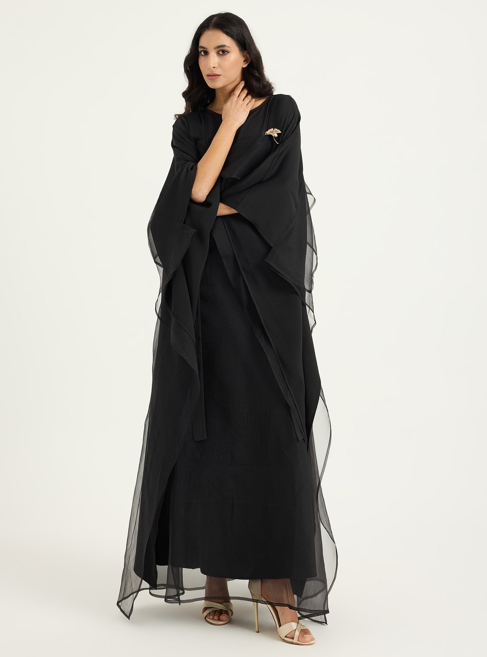 Mint Organza Double Layer Kaftan Dress - Store WF