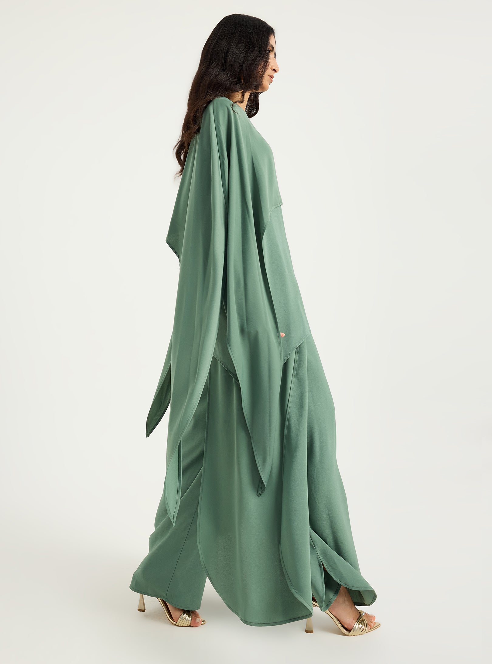 Cape-Effect Blouse & Trouser Set - Store WF