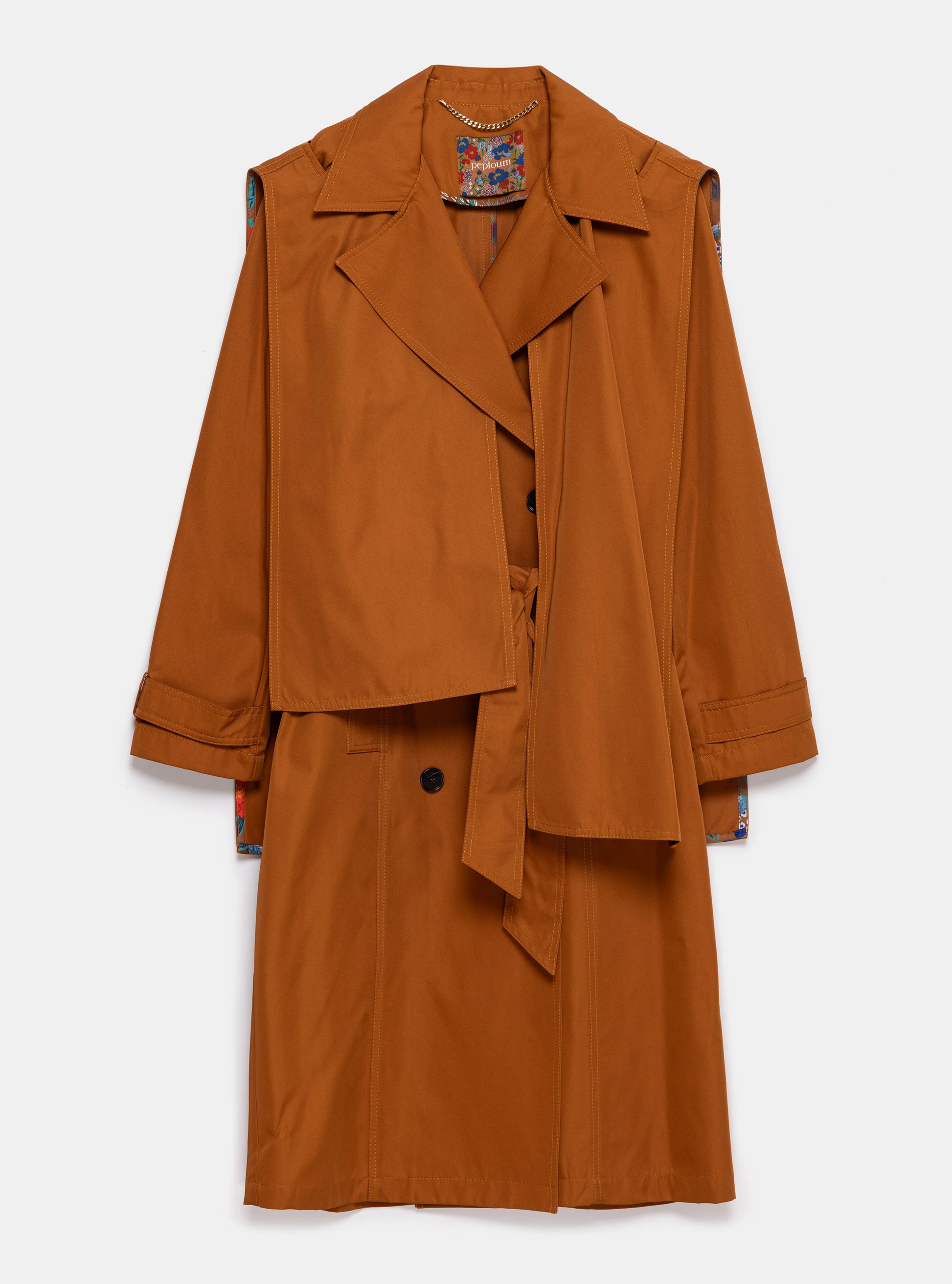 Cinnamon 2-in-1 Detachable Vest Trench Coat