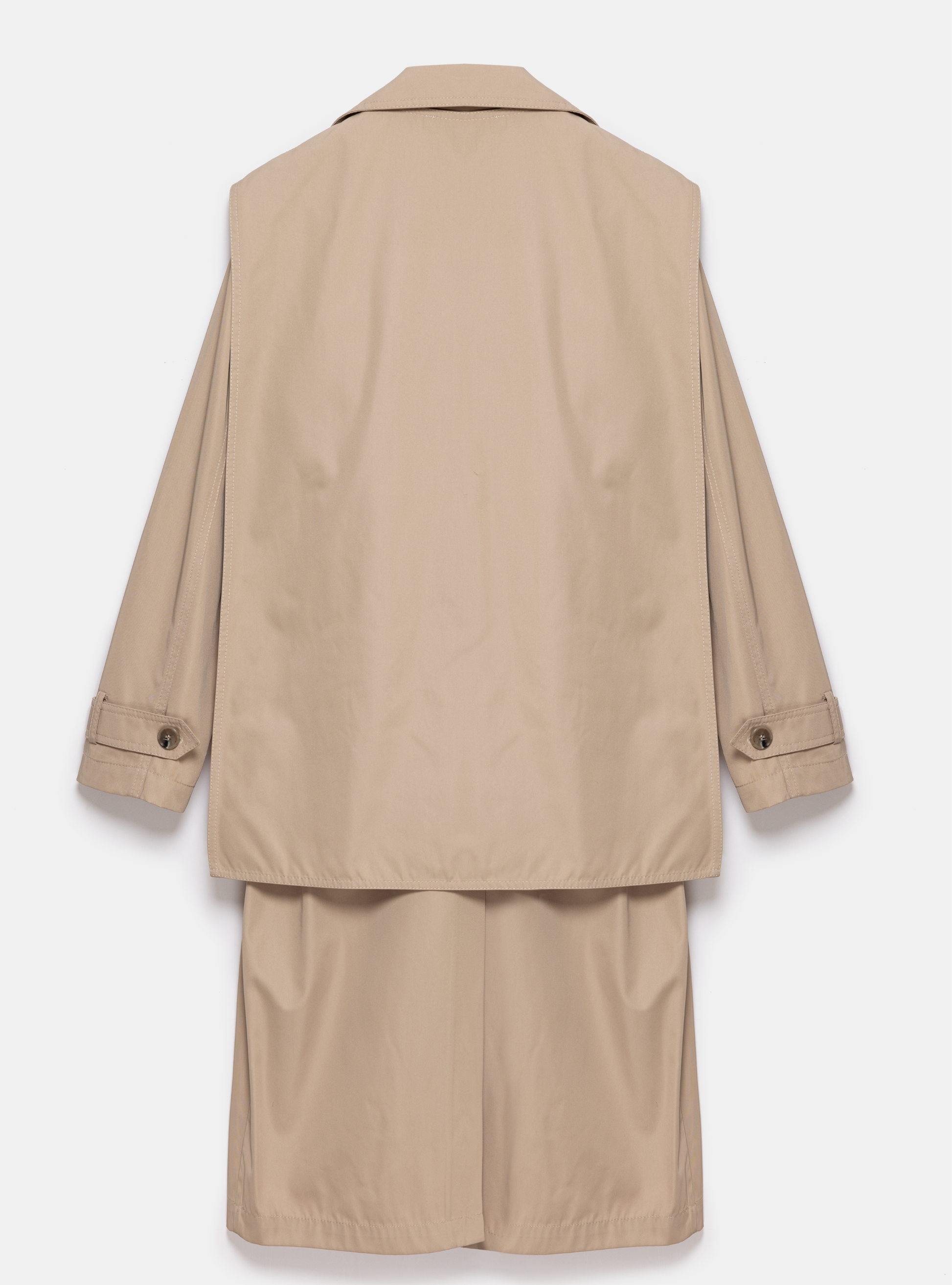 2-in-1 Detachable Vest Trench Coat