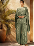 Cape-Effect Blouse & Trouser Set - Store WF