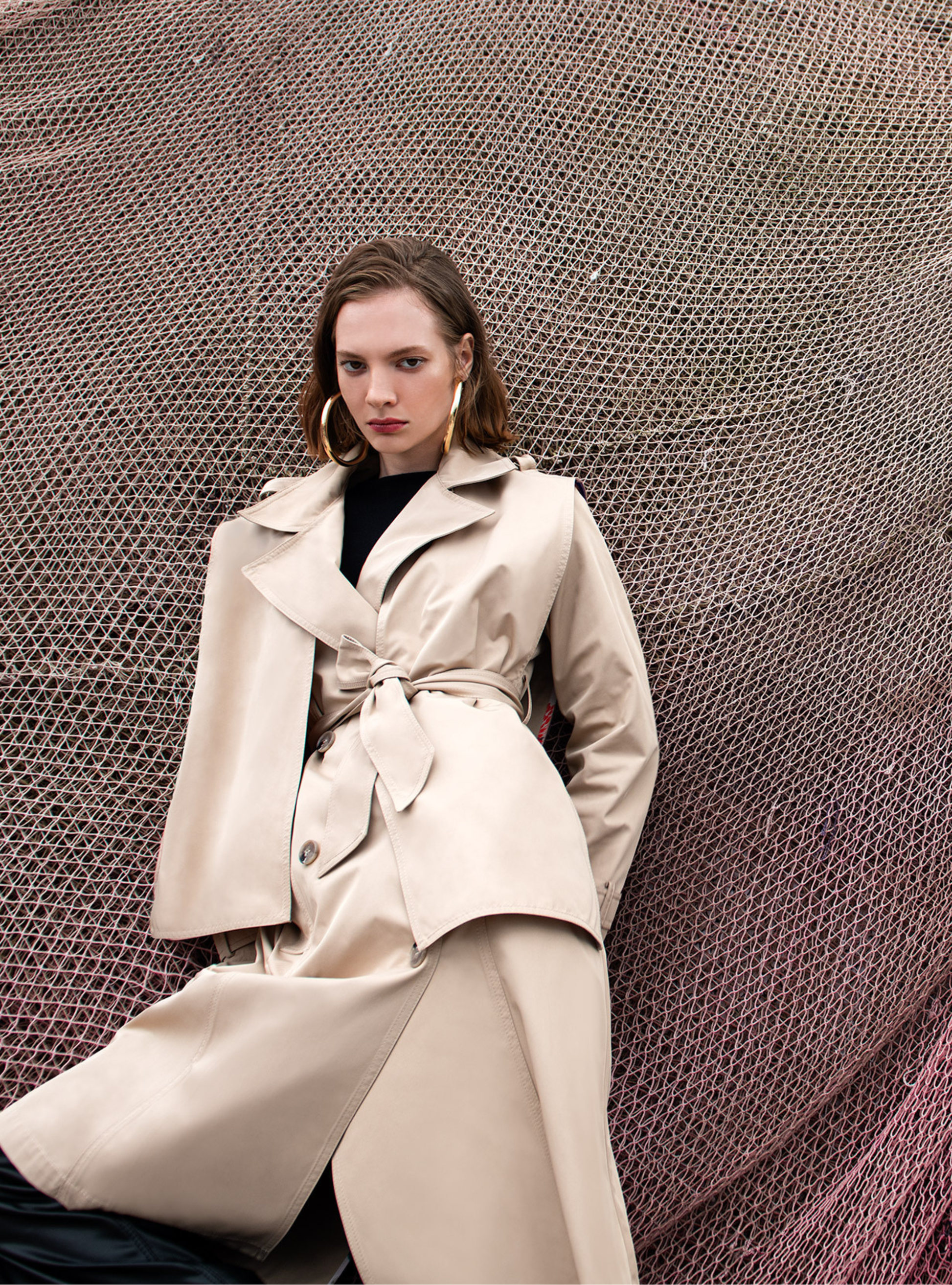 2-in-1 Detachable Vest Trench Coat