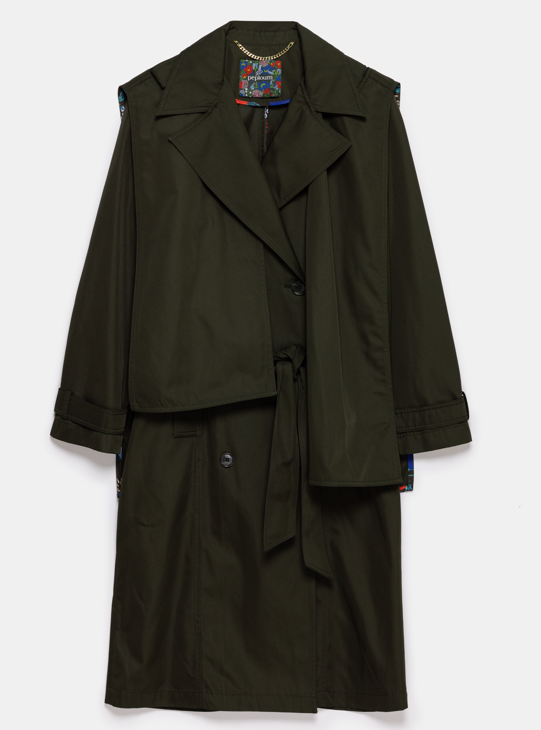 2-in-1 Detachable Vest Trench Coat - Store WF