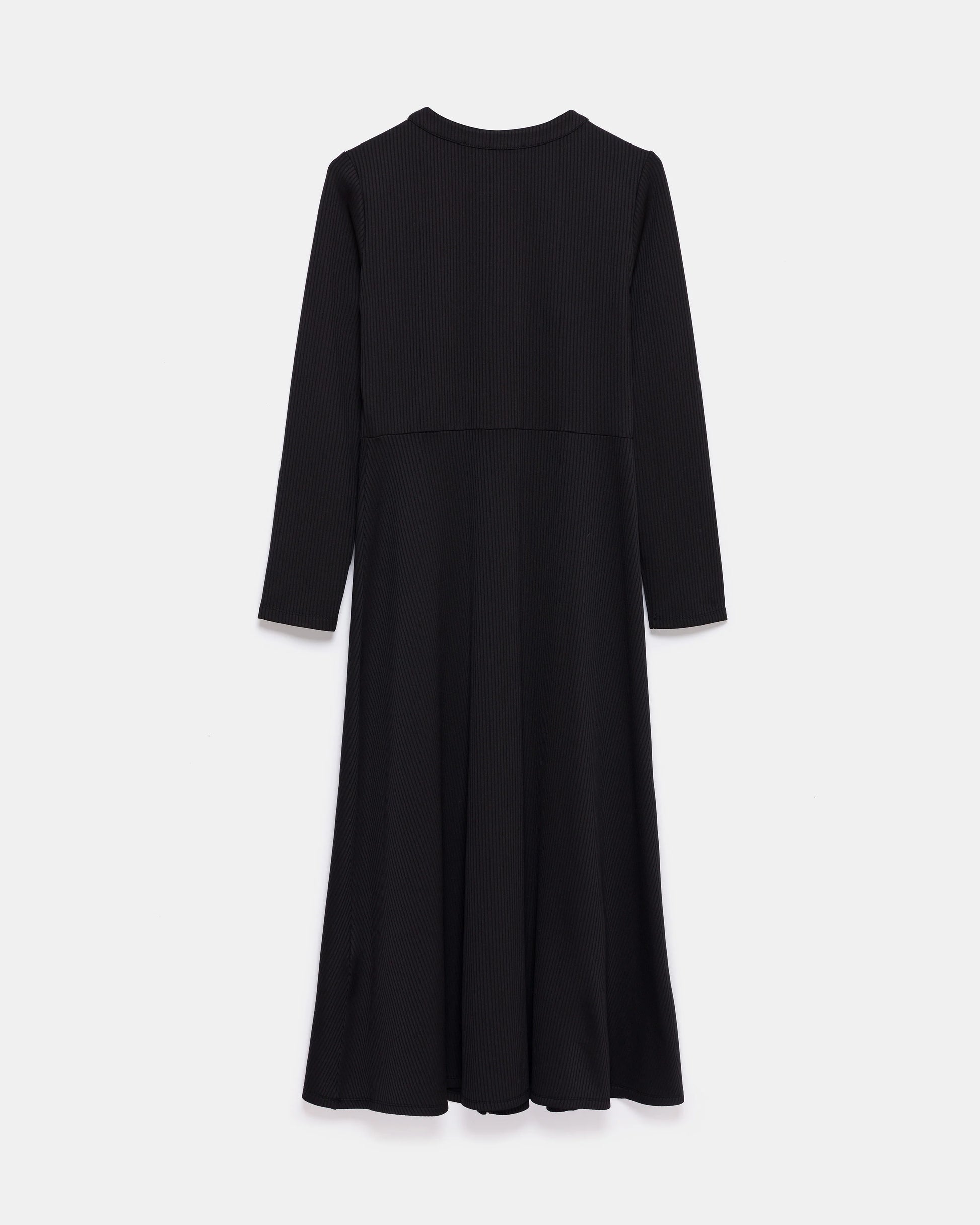 Black Signature Knit Dress with Gold Button