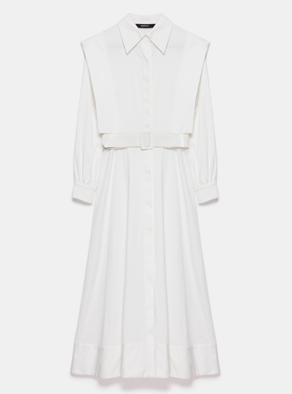 White Belted Maxi Dress