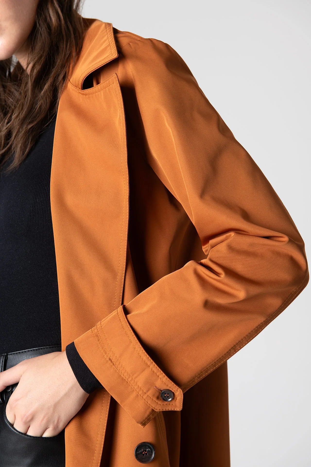 Cinnamon 2-in-1 Detachable Vest Trench Coat