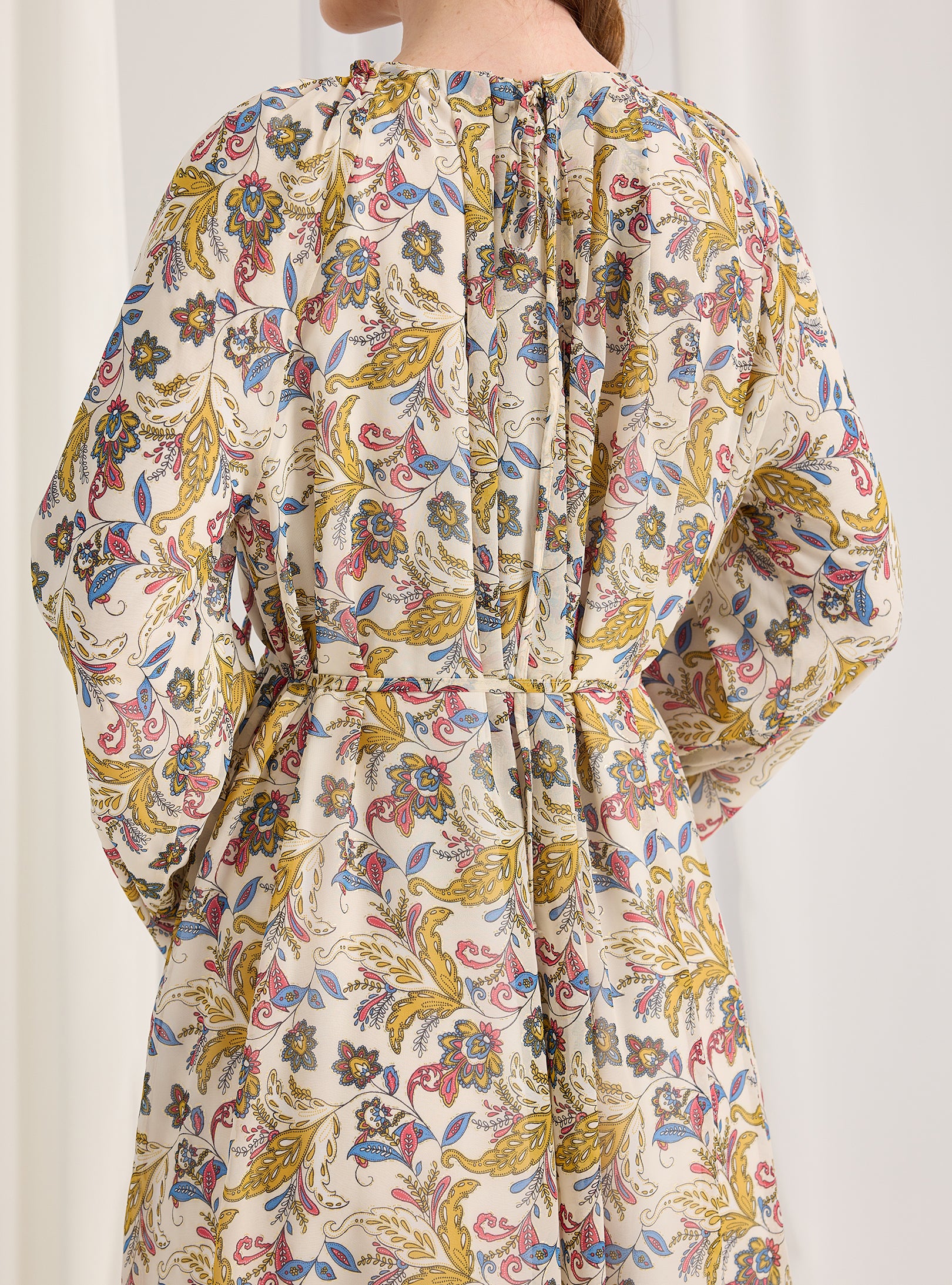 Etro Pirinted Gold Lurex Detailed Maxi Dress - Store WF