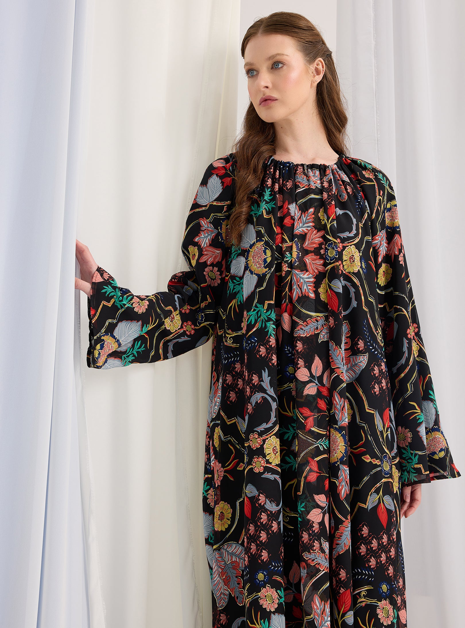 Black Gold Lurex Detailed Maxi Dress - Store WF