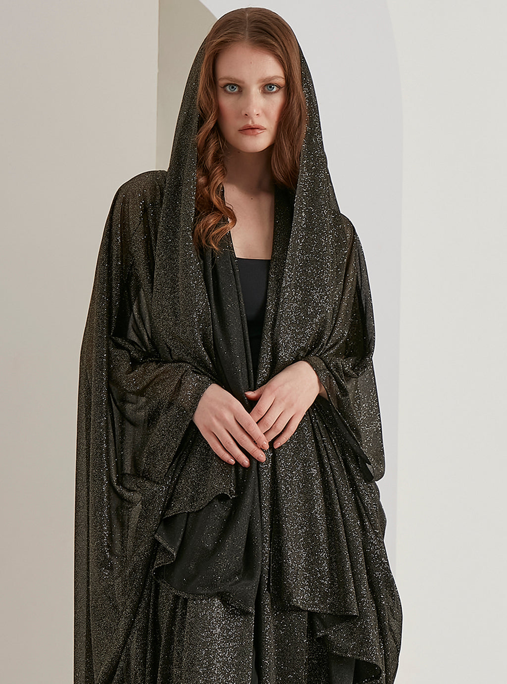 Black Shimmering Scarves Hijab