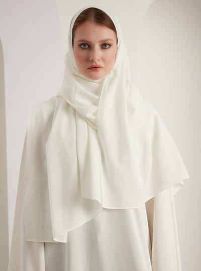 Of White Cotton Scarves Hijab