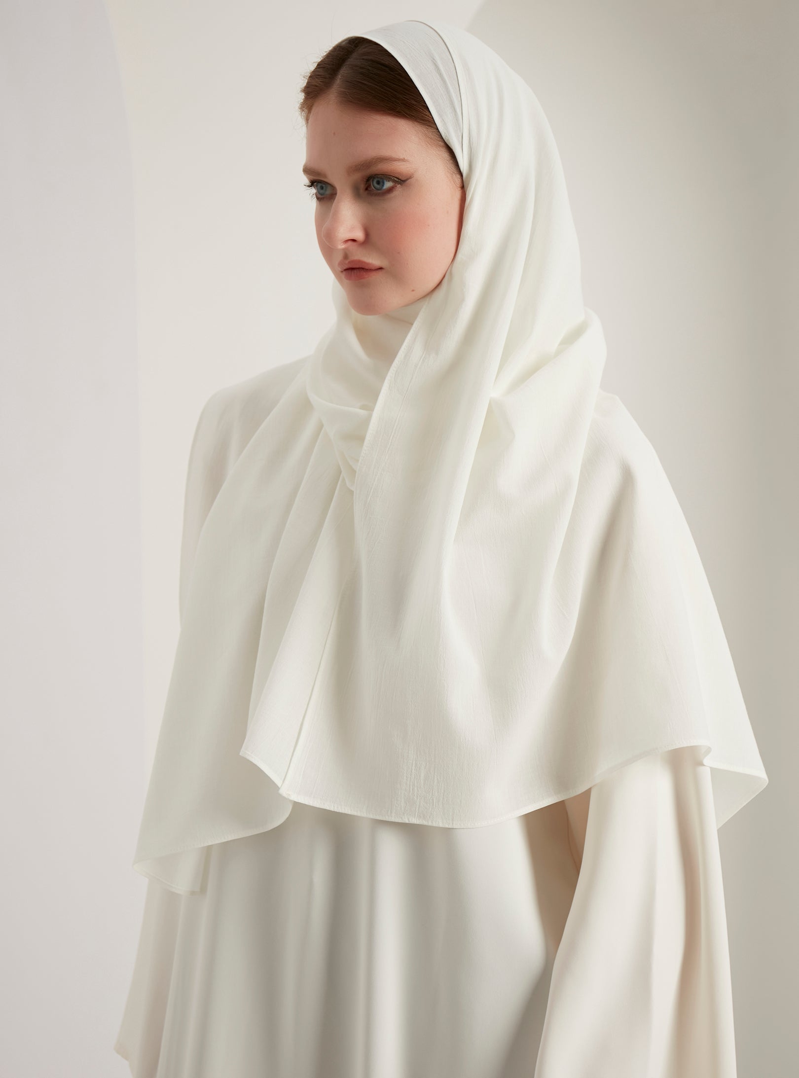 Offwhite Cotton Scarves Hijab - Store WF