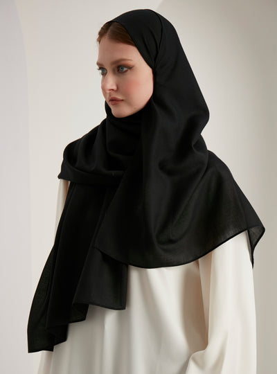 Black Wool Scarves Hijab