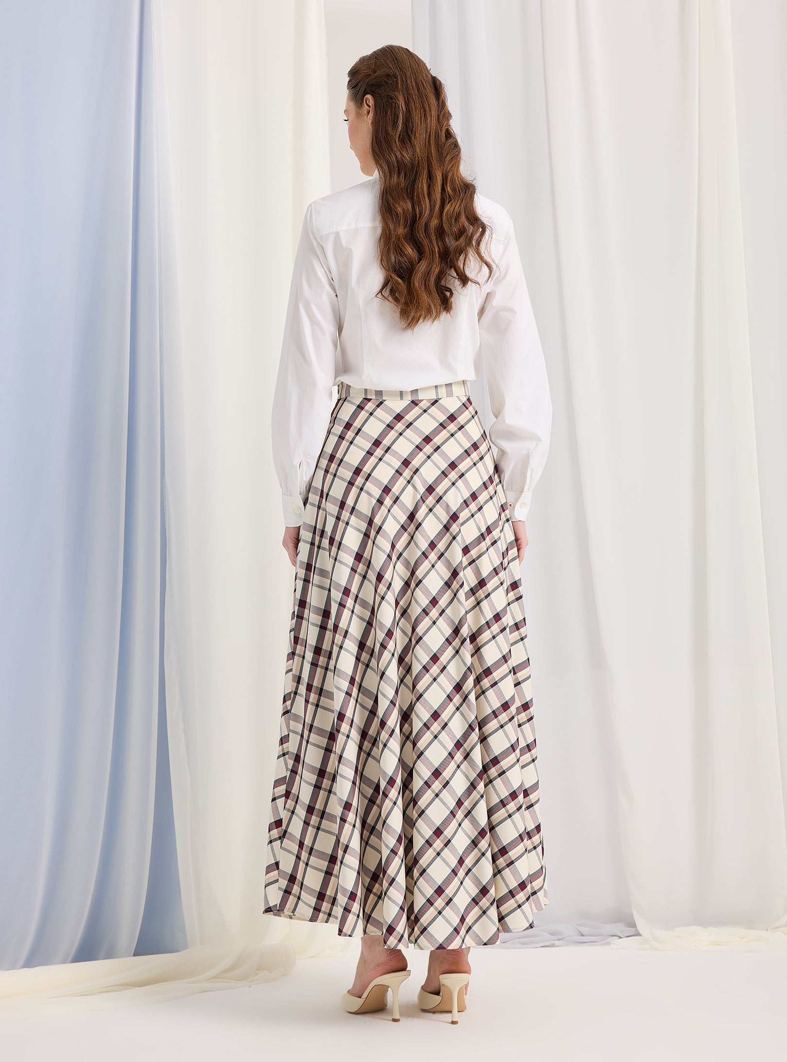 スカート AOpt UNBALANCE FRILL MAXI SKIRT AOPT UNBALANCE FRILL MAXI SKIRT - CHECK 【公式通販】