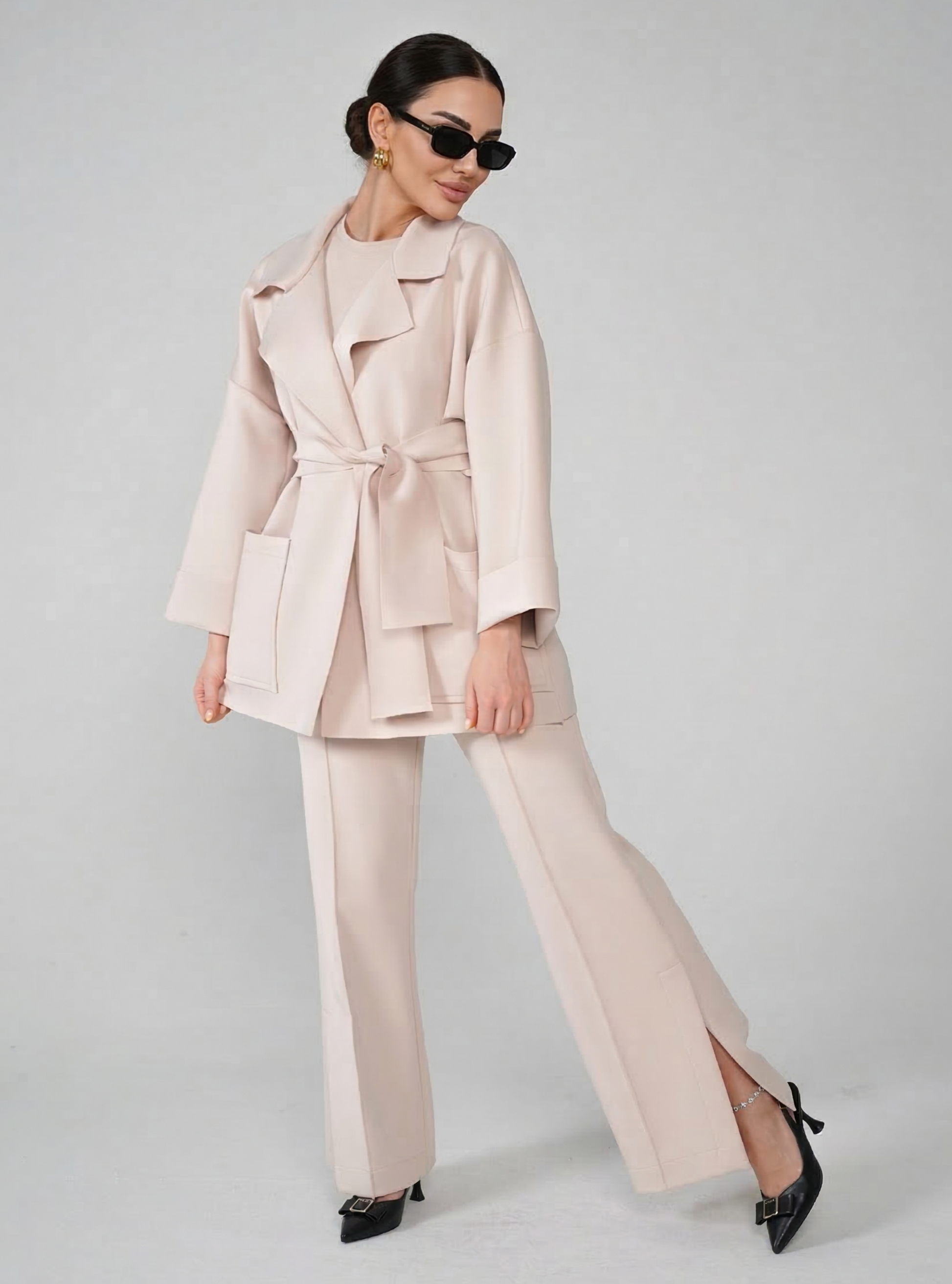 Laser Cut Scuba Jacket & Pant Set